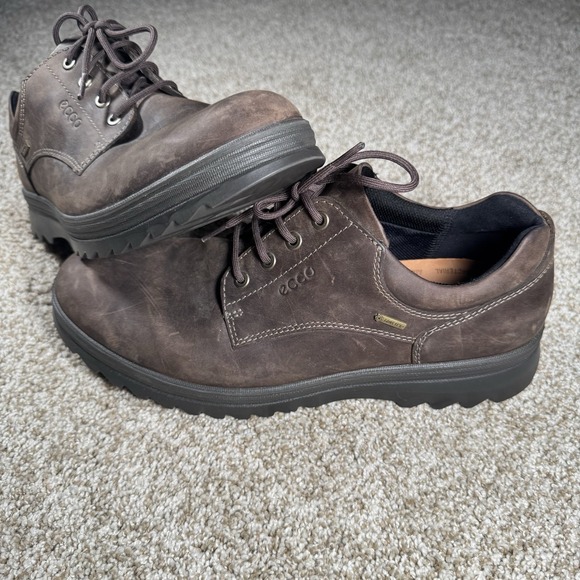 Ecco Mens Size 43 Nubuck Leather Gore-Tex Lace Up Lowtop Shoes main image 7